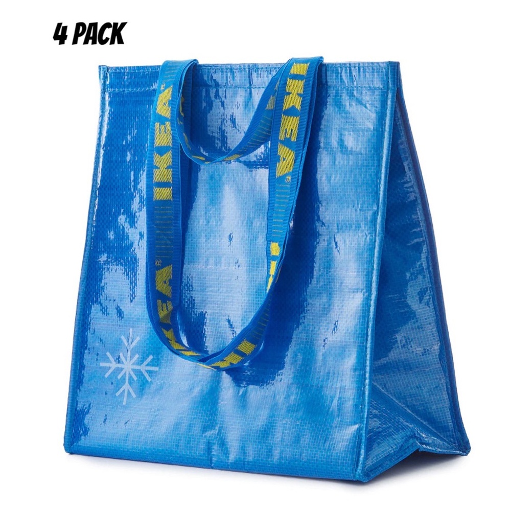 4 FRAKTA Cooler bags, blue, 15x15 ¾ "
